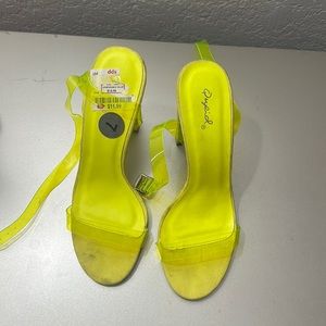 Neon Yellow/Green Heel